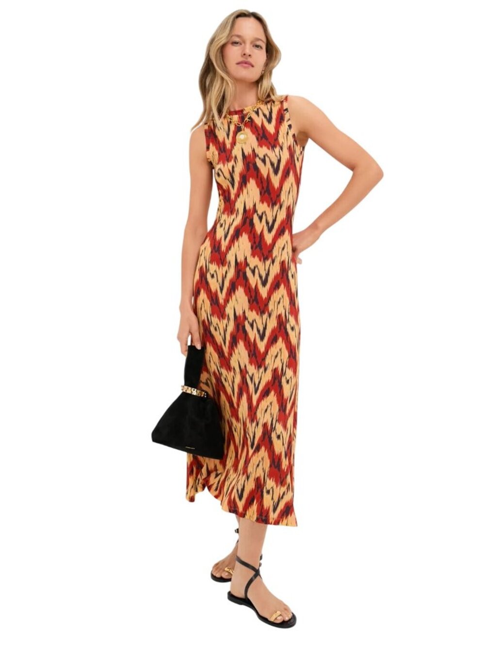 Ulla Johnson Carnelian Orla Sleeveless Midi Dress in Petite Carnelian Womens